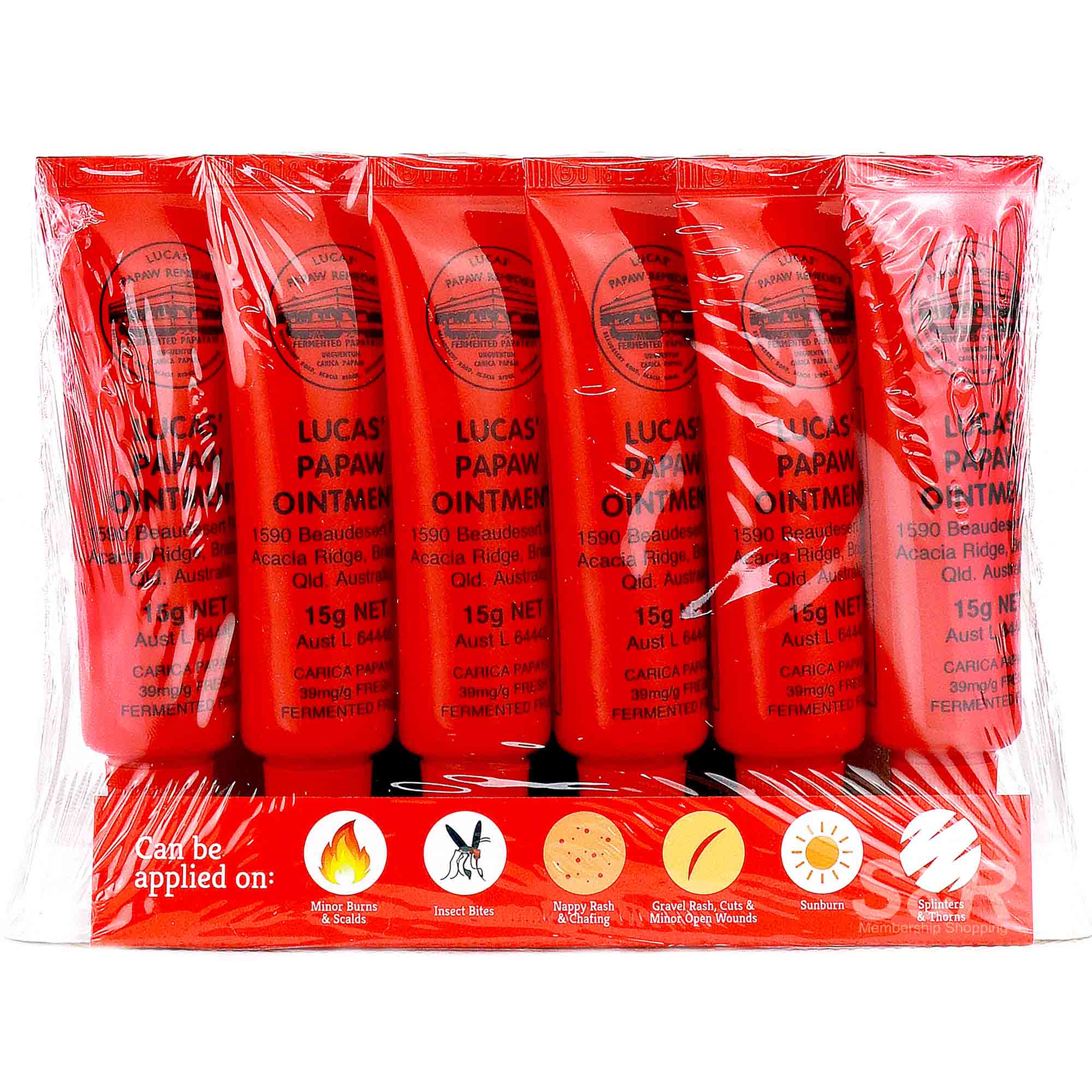 Lucas Papaw Carica Papaya Fresh Fermented Fruit Ointments 6pcs